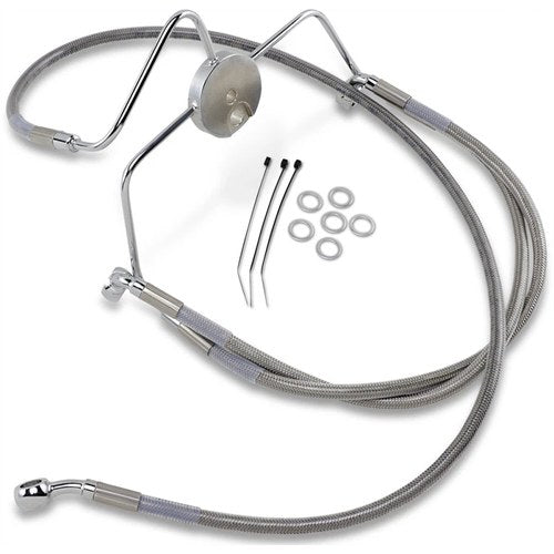 Drag Specialties +6" Brake Line - Front - Stainless Steel - FLHR94-07 | 644410-6