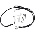 Drag Specialties +4" Brake Line - Front - Black Vinyl - FXDF08-17 | 660325-4BLK