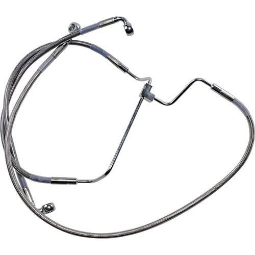 Drag Specialties +4" Brake Line - Front - Stainless Steel - 14-17FLHT | 614085-4