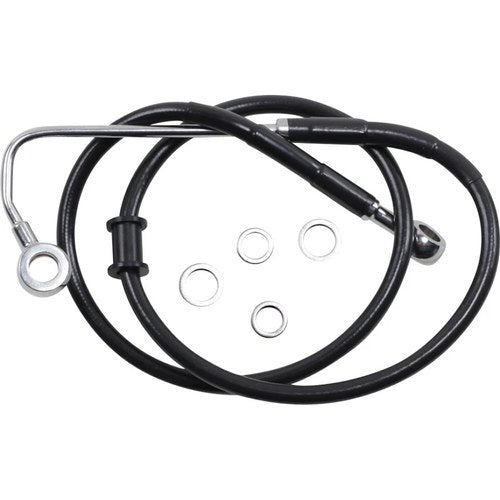 Drag Specialties Brake Line - 15-17 Softail - Black +2" | 618299-2BLK