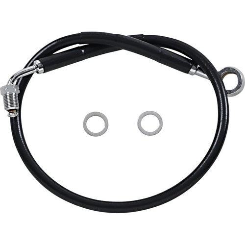 Drag Specialties Brake Line - 18- Softail - Black | 618631-BLK