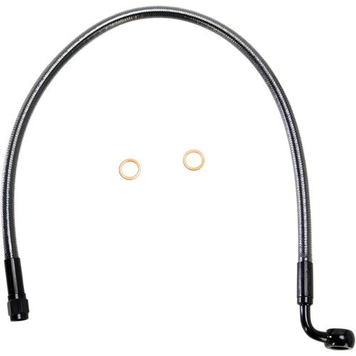 Magnum Black Pearl Upper Brake Line - ABS - 10mm/90 Degree - 20" | AS47220