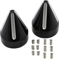 LA Choppers Axle Caps - Black Cut - Spike | LA-7813-00B