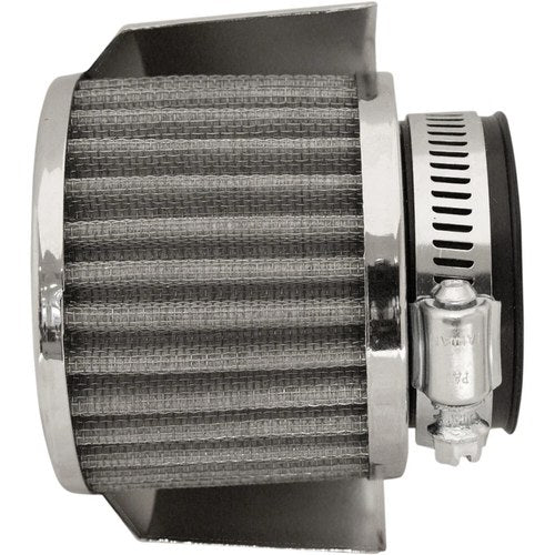Emgo Clamp-On Pod Air Filter - 45mm with Cover (Chrome) 12-55780