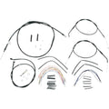 Burly Brand Complete Black Vinyl Handlebar Cable/Brake Line Kit | B30-1000