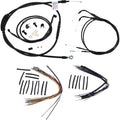 Burly Brand Complete Black Vinyl Handlebar Cable/Brake Line Kit | B30-1011