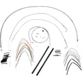 Burly Brand Complete Stainless Braided Handlebar Cable/Brake Line Kit | B30-1050