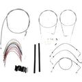 Burly Brand Complete Stainless Braided Handlebar Cable/Brake Line Kit | B30-1081