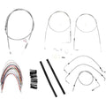 Burly Brand Complete Stainless Braided Handlebar Cable/Brake Line Kit | B30-1085