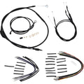 Burly Brand Black Vinyl Jail Bar Cable Kit For 12" Handlebars | B30-1147