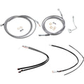 Burly Brand Complete Stainless Braided Handlebar Cable/Brake Line Kit | B30-1167
