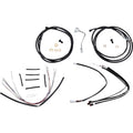 Burly Brand Complete Black Vinyl Handlebar Cable/Brake Line Kit | B30-1179