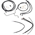 Burly Brand Complete Black Vinyl Handlebar Cable/Brake Line Kit | B30-1182