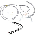 Burly Brand Complete Stainless Braided Handlebar Cable/Brake Line Kit | B30-1238