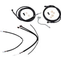 Burly Brand Complete Black Vinyl Handlebar Cable/Brake Line Kit | B30-1185