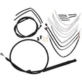 Burly Brand Complete Black Vinyl Handlebar Cable/Brake Line Kit | B30-1260