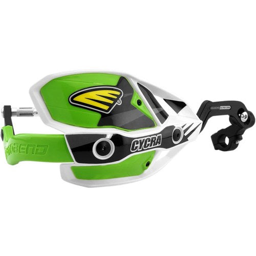 Cycra White/Green Ultra Handguards | 1CYC-7407-72X
