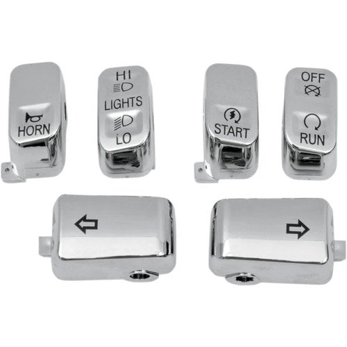 Drag Specialties Standard Chrome Switch Caps | H18-033500-C