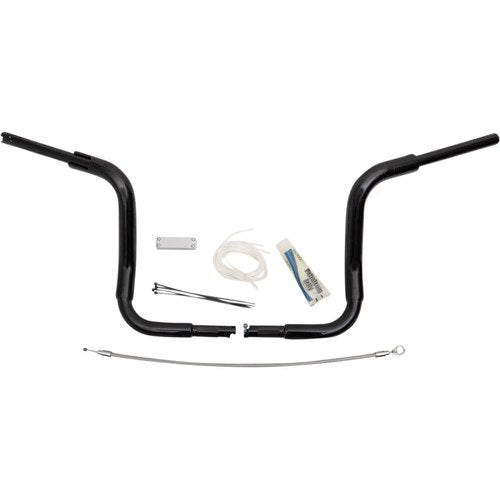 Fat Baggers 12" Black 1-1/2" Rounded Top Handlebar Kit | 809412-B