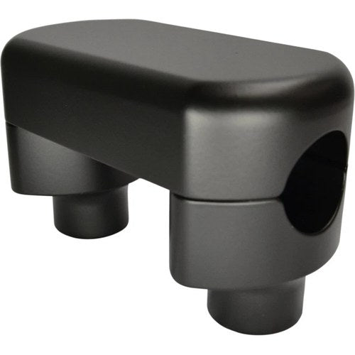 LA Choppers Flat Black 1-1/2" Risers w/ Solid Top | LA-7442-01M
