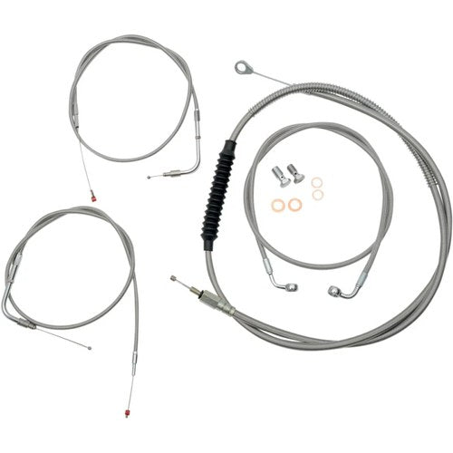 LA Choppers Standard Braided Handlebar Cable/Brake Line Kit | LA-8100KT-16