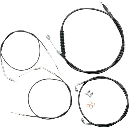 LA Choppers Standard Vinyl Braided Handlebar Cable/Brake Line Kit LA-8300KT-08B
