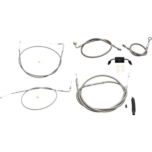 LA Choppers Standard Braided Handlebar Cable/Brake Line Kit | LA-8321KT-13