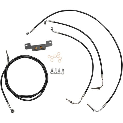 LA Choppers Black 16" Cable Kit for '17+ FL w/o ABS | LA-8055KT-16B
