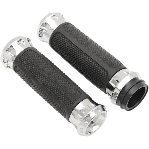 Performance Machine Chrome Overdrive Grips for Tbw | 0063-2082-CH