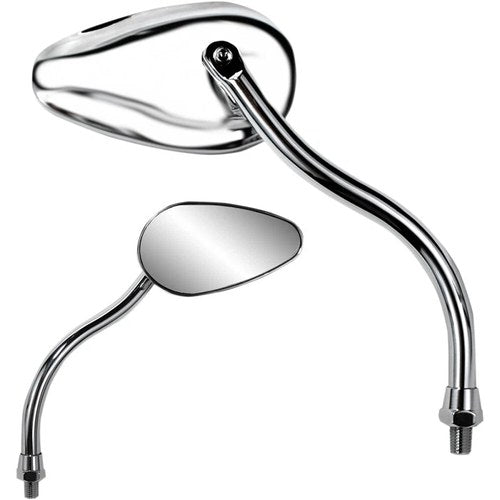 Parts Unlimited Mirror - Teardrop - Chrome | 17061