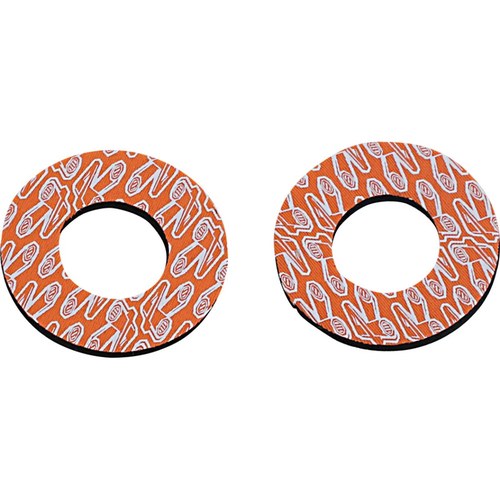 Renthal White/Orange Grip Donutz | G204