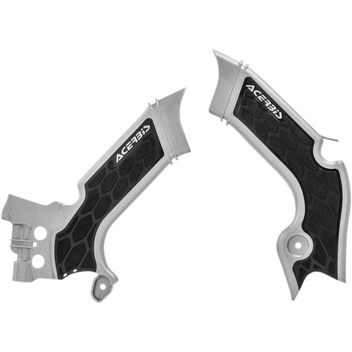 Acerbis X-Grip Frame Guards - Kawasaki - Silver/Black | 2742601015
