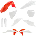 Acerbis Full Replacement Plastic Kit - White/Orange - KTM - '19 | 2726496345