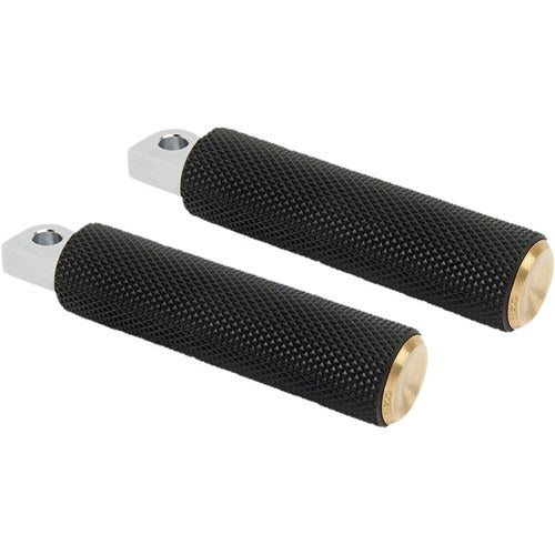 Arlen Ness Passenger Knurled Peg - Brass - Flde | 07-945