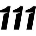 D'Cor Visuals Slash Number Plate - #1 - Black - 6" | 45-29-1