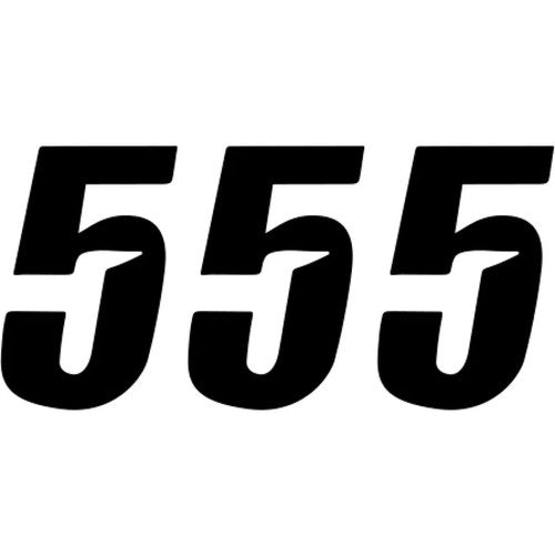 D'Cor Visuals Slash Number Plate - #5 - Black - 6" | 45-29-5