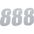 D'Cor Visuals Slash Number Plate - #8 - White - 6" | 45-30-8