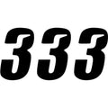 D'Cor Visuals Slash Number Plate - #3 - Black - 7" | 45-31-3