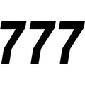 D'Cor Visuals Race Number Plate - #7 - Black - 6" | 45-35-7