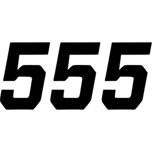 D'Cor Visuals Race Number Plate - #5 - Black - 6" | 45-35-5