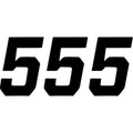 D'Cor Visuals Race Number Plate - #5 - Black - 4" | 45-33-5