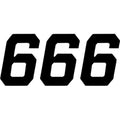 D'Cor Visuals Race Number Plate - #6 - Black - 4" | 45-33-6