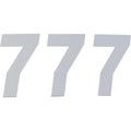 D'Cor Visuals Race Number Plate - #7 - White - 6" | 45-36-7