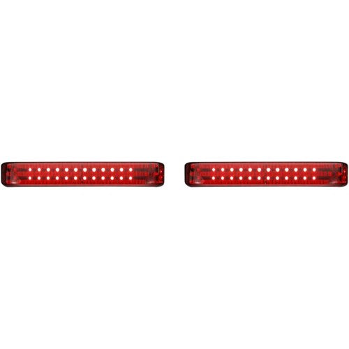 Custom Dynamics Saddlebag Lights - SS8 - Chrome/Red | PB-SB-SS8-CR