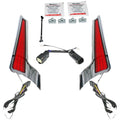 Custom Dynamics Fascia LED Light Panels - Chrome/Red | CD-FASCIA-SS6CR
