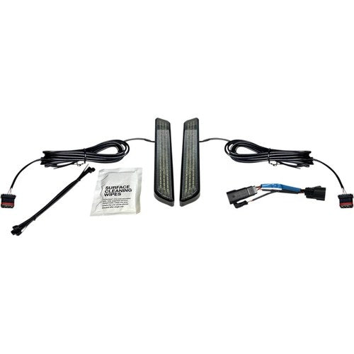 Custom Dynamics LED Fork Light - Smoke - Black | CD-FORK-SS8-SB