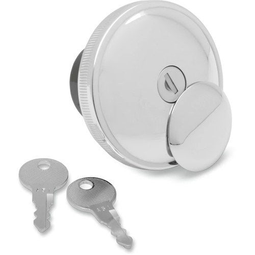 Drag Specialties Locking Gas Cap - Chrome - Vented | 03-0318A-A