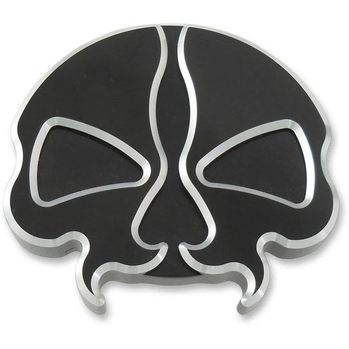 Drag Specialties Split Skull Gas Cap - Black - Vented | 78048BB2