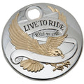 Drag Specialties Live to Ride Console Door - Chrome With Gold | T22-0150CGA