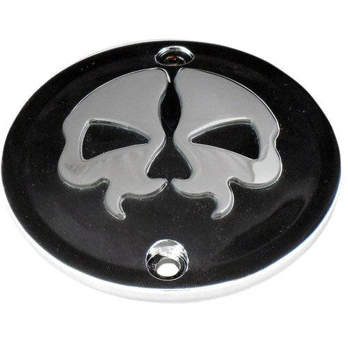 Drag Specialties Point Cover Split Skull - Black - XL | 78042BB2